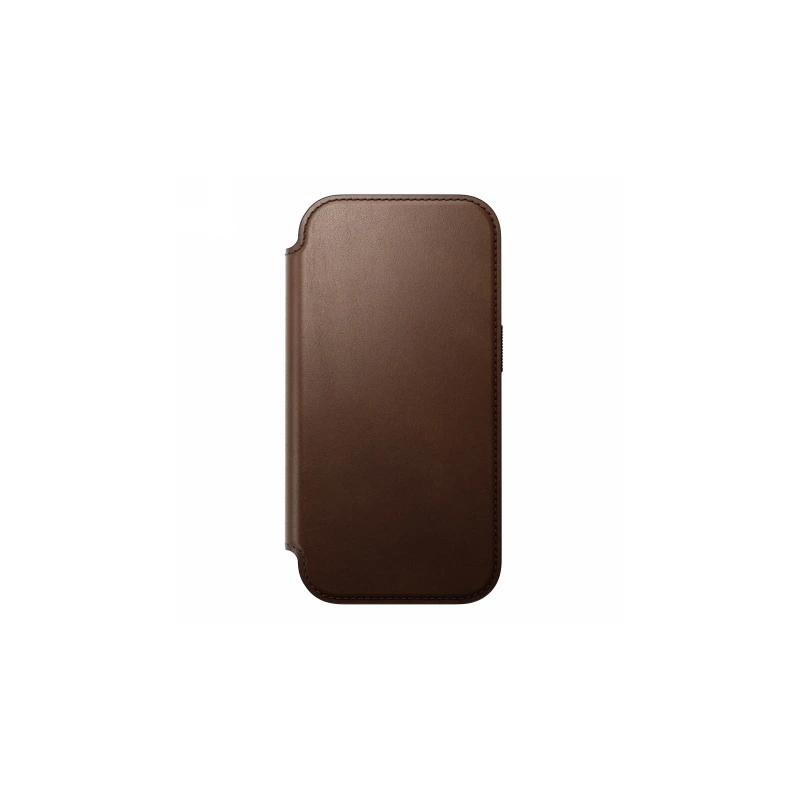 NOMAD Modern Leather Folio - skórzane etui do iPhone 17 Pro kompatybilne z MagSafe (brown)