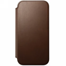 NOMAD Modern Leather Folio - skórzane etui do iPhone 17 Pro Max kompatybilne z MagSafe (brown)