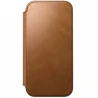 NOMAD Modern Leather Folio - skórzane etui do iPhone 17 Pro Max kompatybilne z MagSafe (english tan-c)
