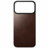 NOMAD Magnetic Leather Back - nakładka magnetyczna na iPhone 17 Pro Max kompatybilna z MagSafe  skóra Horween (rustic brown)