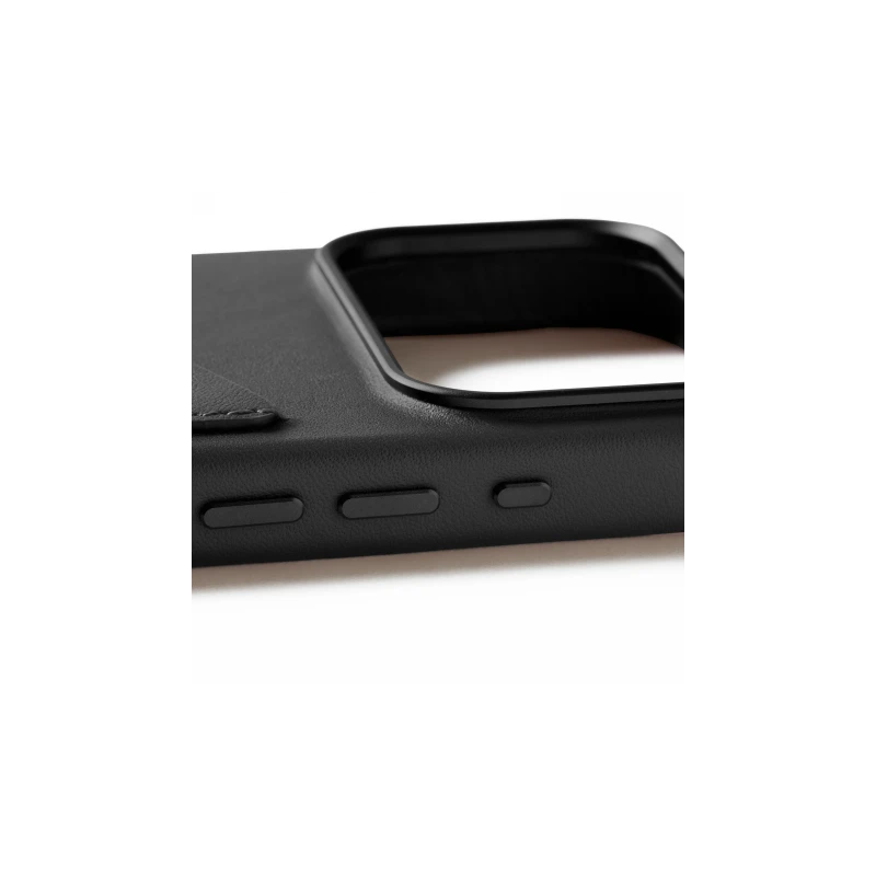 Mujjo Wallet Leather Case - etui skórzane do iPhone 17 Pro kompatybilne z MagSafe (black)