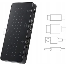 Twelve South StayGo Mini - kompaktowy hub USB-C (USB-C, HDMI, USB-A/BC 1.2, słuchawki/audio)