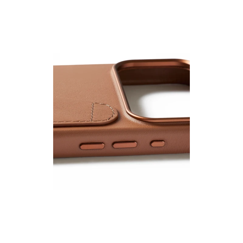 Mujjo Wallet Leather Case - etui skórzane do iPhone 17 Pro Max kompatybilne z MagSafe (tan)