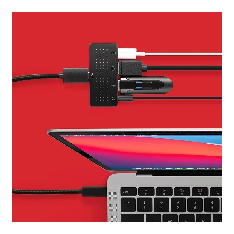 Twelve South StayGo Mini - kompaktowy hub USB-C (USB-C, HDMI, USB-A/BC 1.2, słuchawki/audio)