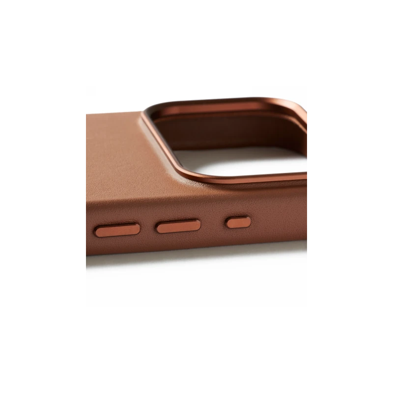 Mujjo case etui skórzane plecki obudowa iPhone 17 Pro MagSafe (tan)