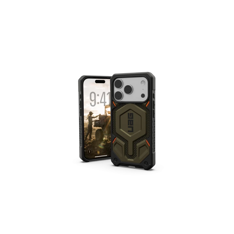 UAG Monarch Pro - etui do iPhone 17 Pro kompatybilne z MagSafe (kevlar element green)