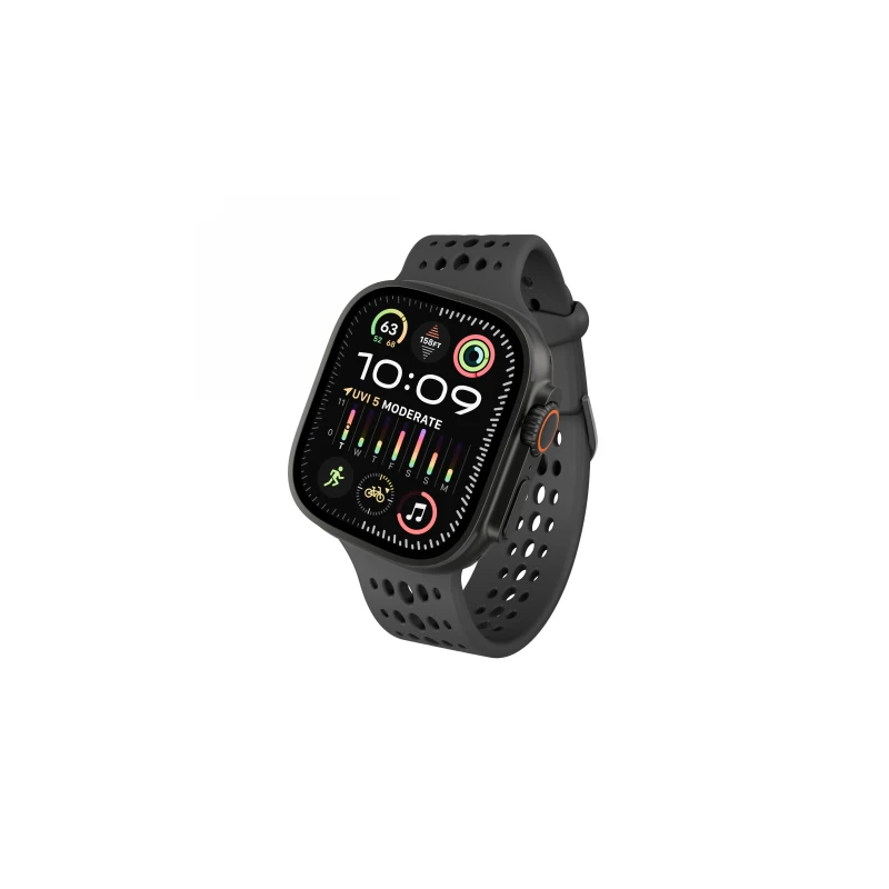 Decoded Silicone Ares O Band - silikonowy pasek do Apple Watch 44/46/49 mm (black)