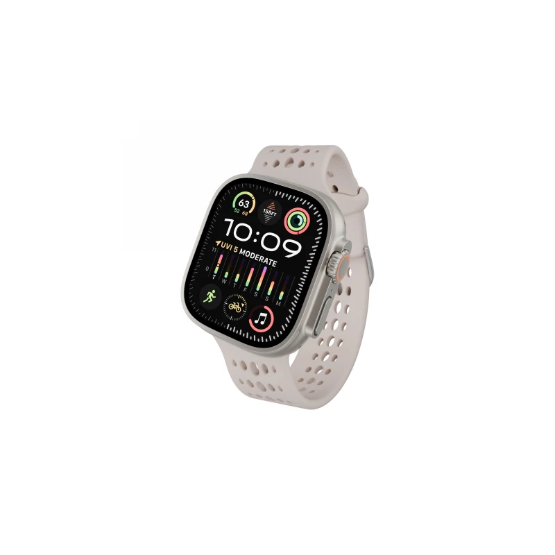 Decoded Silicone Ares O Band - silikonowy pasek do Apple Watch 44/46/49 mm (clay)