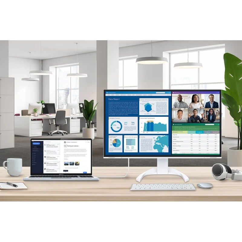 EIZO FlexScan EV2740X-BK - monitor LCD IPS 27", 4K UHD 3840 x 2160 (16:9), złącza USB-C (czarny)