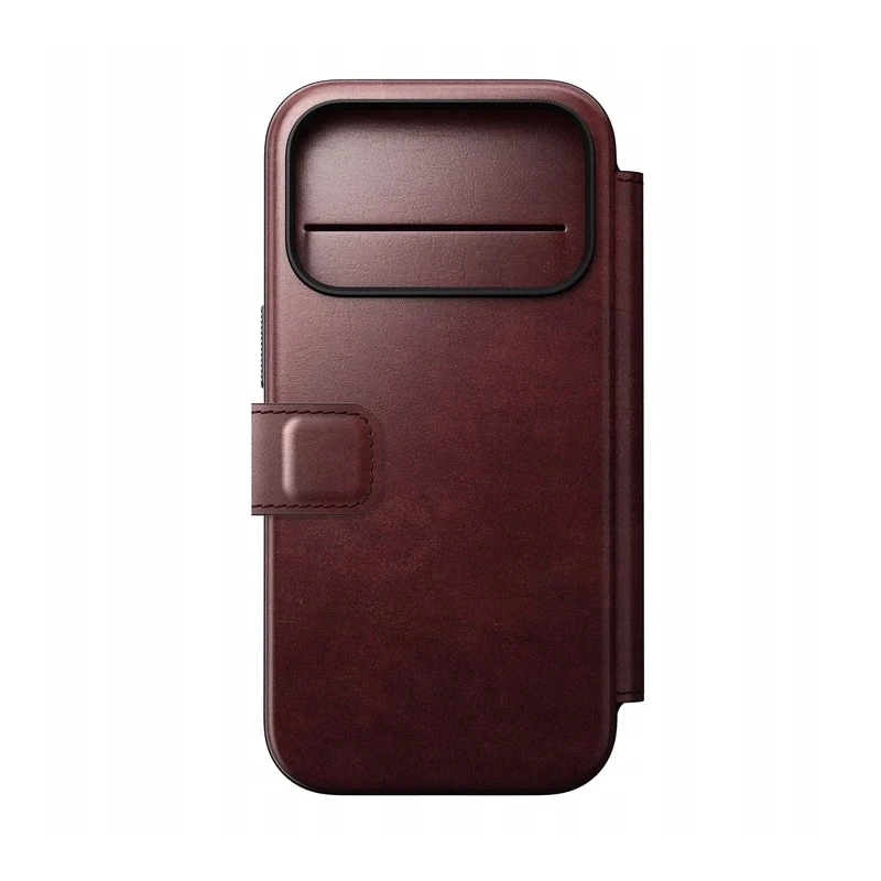 NOMAD pokrowiec case etui z klapką iPhone 17 Pro MagSafe skóra Horween (burgundy)