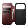 NOMAD pokrowiec case etui z klapką iPhone 17 Pro MagSafe skóra Horween (burgundy)
