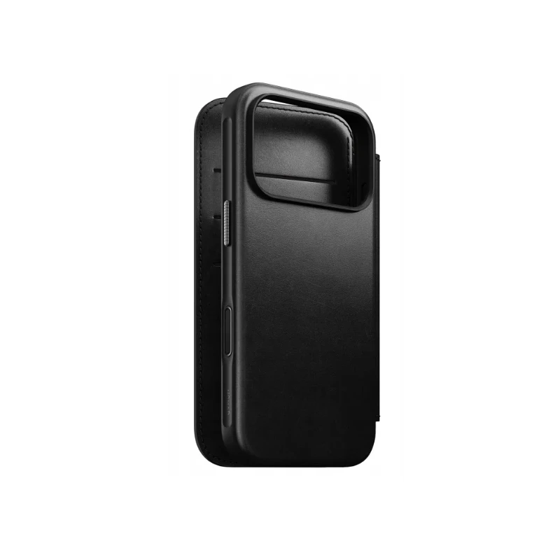 NOMAD pokrowiec case etui z klapką iPhone 17 Pro MagSafe skóra Horween (black)