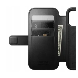 NOMAD pokrowiec case etui z klapką iPhone 17 Pro MagSafe skóra Horween (black)
