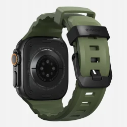 NOMAD sportowy pasek Apple Watch KFM i tytan 10/9/8/7/SE/6/5/4 49/46/45/44 (forest, black hardware)