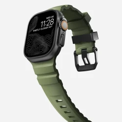 NOMAD sportowy pasek Apple Watch KFM i tytan 10/9/8/7/SE/6/5/4 49/46/45/44 (forest, black hardware)
