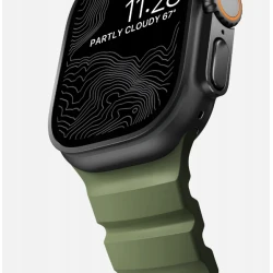 NOMAD sportowy pasek Apple Watch KFM i tytan 10/9/8/7/SE/6/5/4 49/46/45/44 (forest, black hardware)