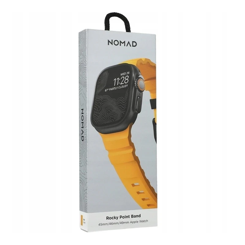 NOMAD sportowy pasek Apple Watch KFM i tytan 10/9/8/7/SE/6/5/4 49/46/45/44 (sol, black hardware)