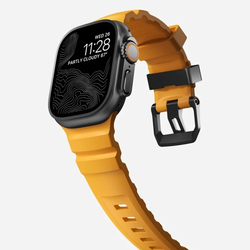 NOMAD sportowy pasek Apple Watch KFM i tytan 10/9/8/7/SE/6/5/4 49/46/45/44 (sol, black hardware)