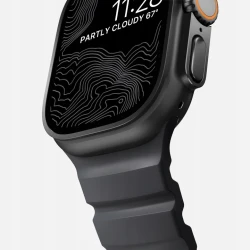 NOMAD sportowy pasek Apple Watch KFM i tytan 10/9/8/7/SE/6/5/4 49/46/45/44 (storm, black hardware)