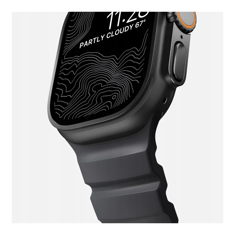 NOMAD sportowy pasek Apple Watch KFM i tytan 10/9/8/7/SE/6/5/4 49/46/45/44 (storm, black hardware)
