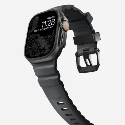 NOMAD sportowy pasek Apple Watch KFM i tytan 10/9/8/7/SE/6/5/4 49/46/45/44 (storm, black hardware)