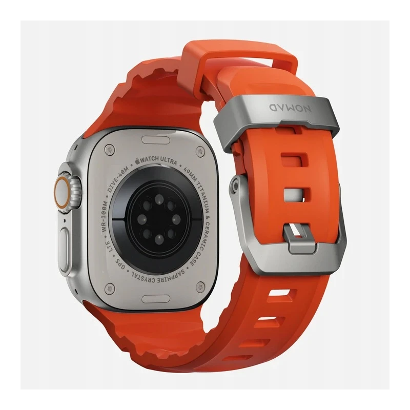 NOMAD sportowy pasek Apple Watch KFM i tytan 10/9/8/7/SE/6/5/4 49/46/45/44 (magma, natural hardware)
