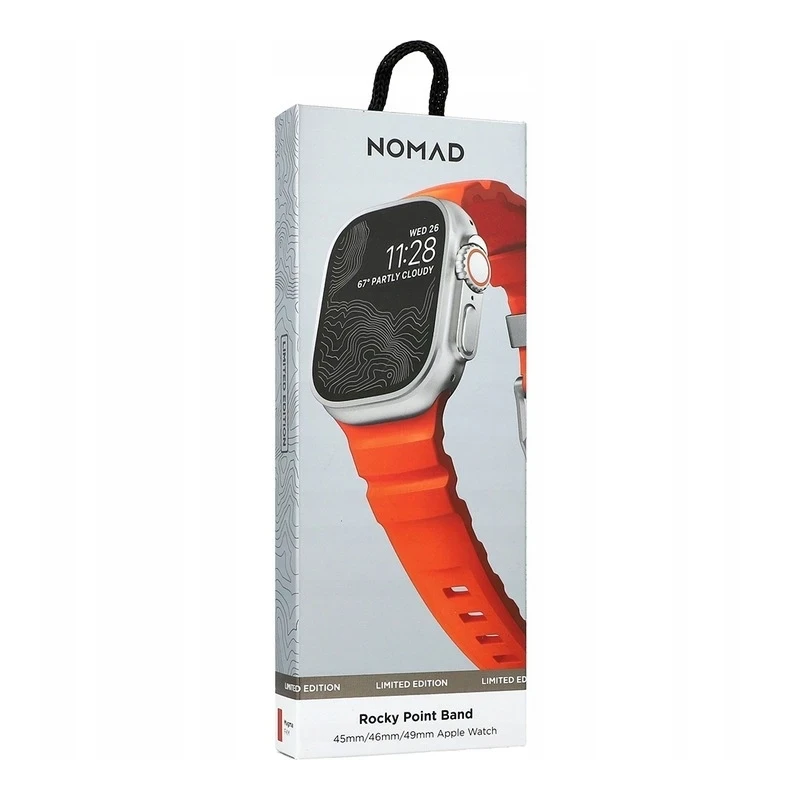 NOMAD sportowy pasek Apple Watch KFM i tytan 10/9/8/7/SE/6/5/4 49/46/45/44 (magma, natural hardware)