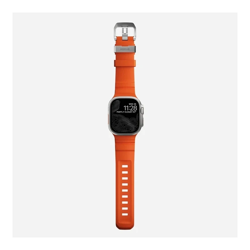 NOMAD sportowy pasek Apple Watch KFM i tytan 10/9/8/7/SE/6/5/4 49/46/45/44 (magma, natural hardware)