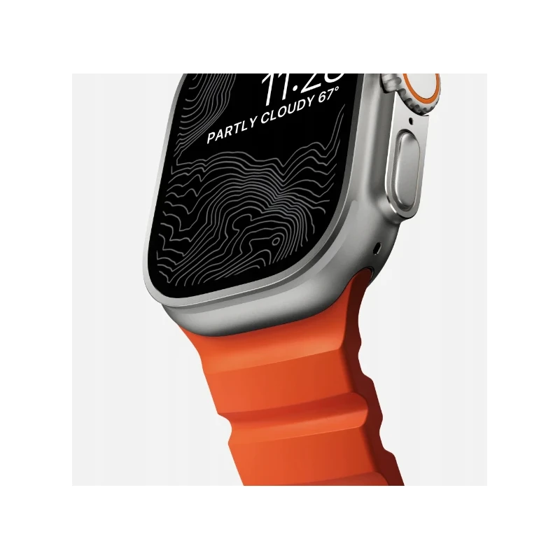 NOMAD sportowy pasek Apple Watch KFM i tytan 10/9/8/7/SE/6/5/4 49/46/45/44 (magma, natural hardware)