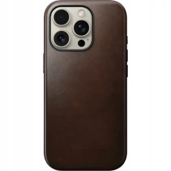 NOMAD Modern Leather Case skórzane etui ochronne MagSafe iPhone 16 Pro Max (rustic brown)