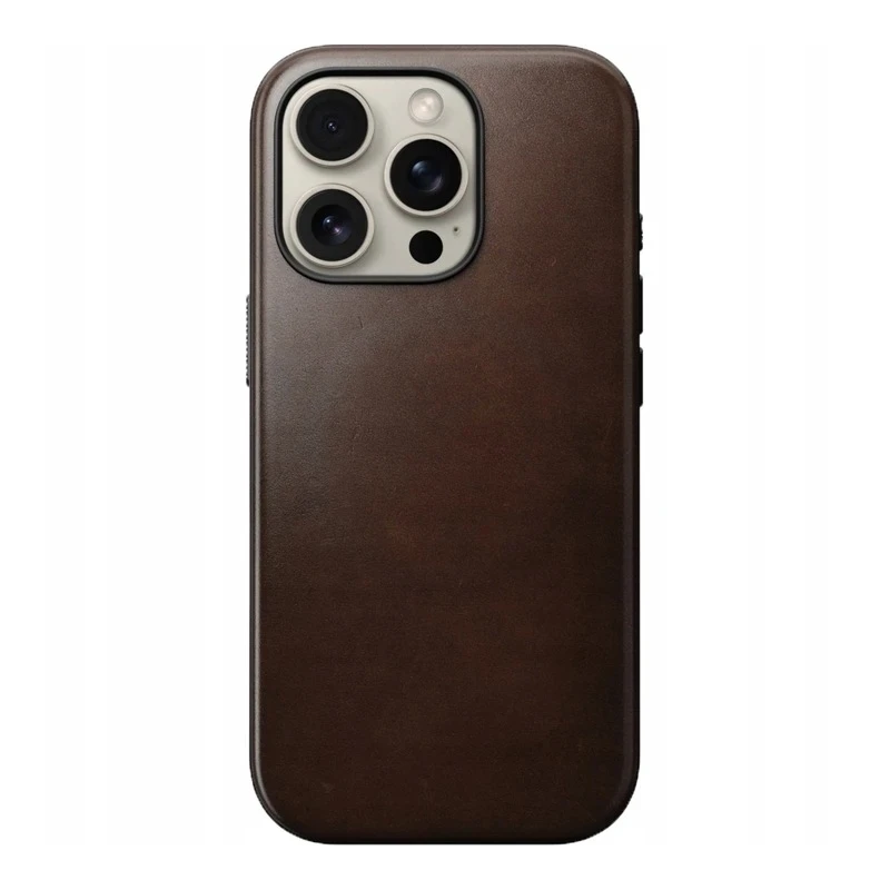 NOMAD Modern Leather Case skórzane etui ochronne MagSafe iPhone 16 Pro Max (rustic brown)