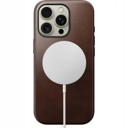NOMAD Modern Leather Case skórzane etui ochronne MagSafe iPhone 16 Pro Max (rustic brown)