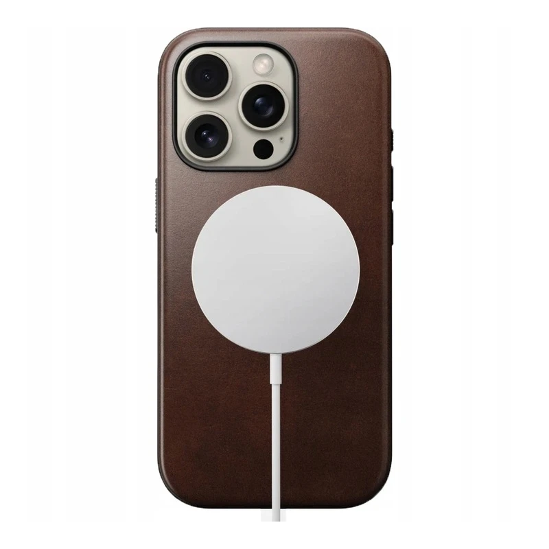 NOMAD Modern Leather Case skórzane etui ochronne MagSafe iPhone 16 Pro Max (rustic brown)