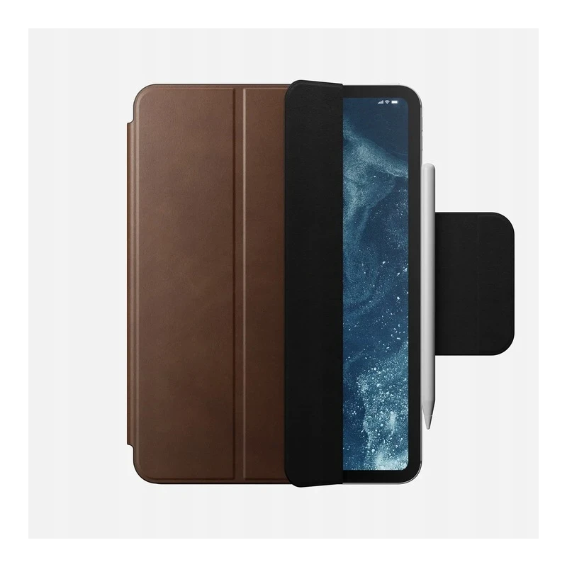 NOMAD skórzana obudowa ochronna iPad Pro 11 M4 2024 mocowaniem Apple Pencil (brown)