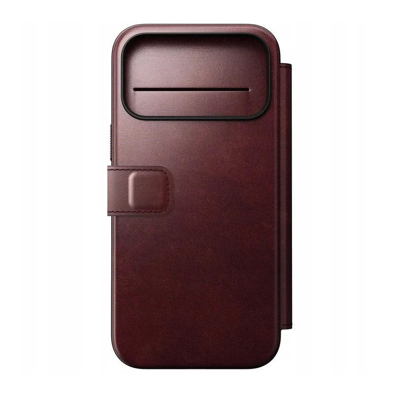 NOMAD pokrowiec case etui z klapką iPhone 17 Pro Max MagSafe skóra Horween (burgundy)
