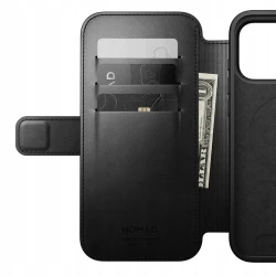 NOMAD pokrowiec case etui z klapką iPhone 17 Pro Max MagSafe skóra Horween (black)