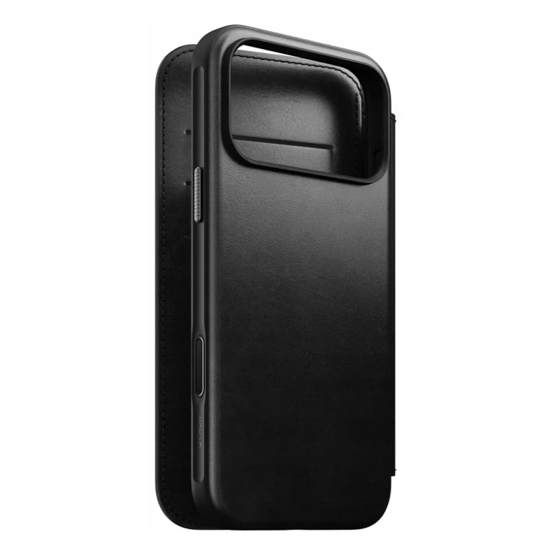 NOMAD pokrowiec case etui z klapką iPhone 17 Pro Max MagSafe skóra Horween (black)