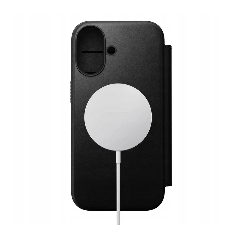 NOMAD Modern Leather Folio - skórzane etui do iPhone 17 kompatybilne z MagSafe (black)