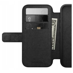NOMAD pokrowiec case etui z klapką iPhone 17 MagSafe skóra naturalna (black)