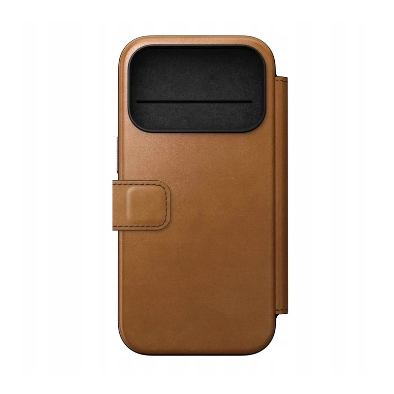 NOMAD pokrowiec case etui z klapką iPhone 17 Pro MagSafe skóra naturalna (english tan-c)