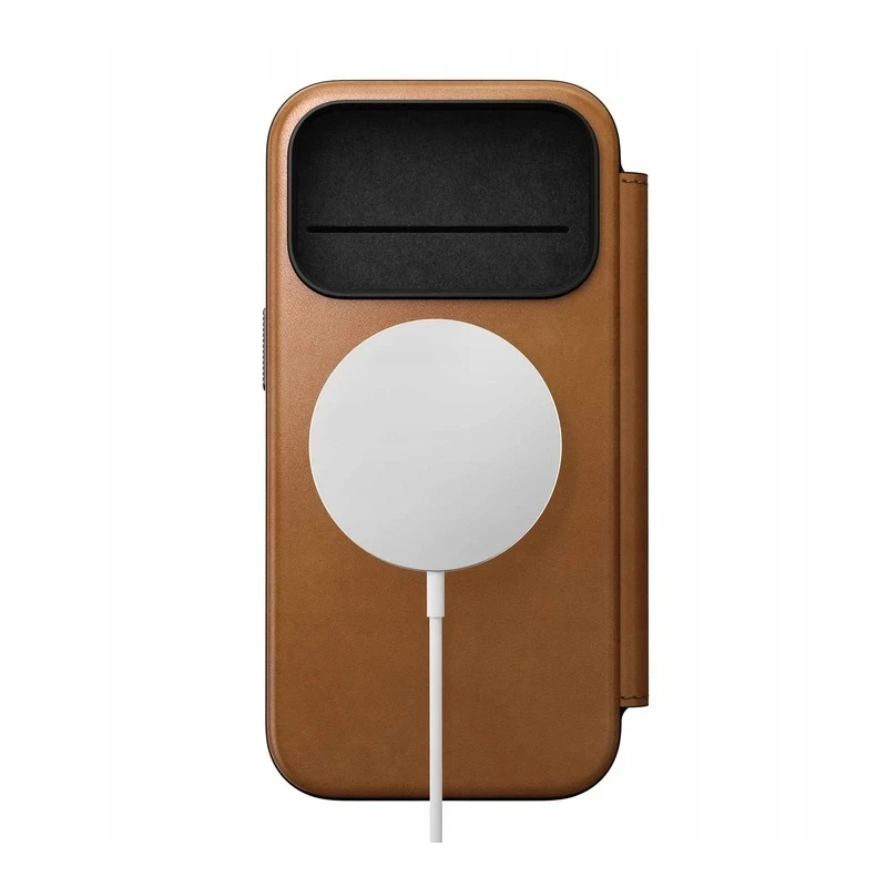 NOMAD pokrowiec case etui z klapką iPhone 17 Pro MagSafe skóra naturalna (english tan-c)