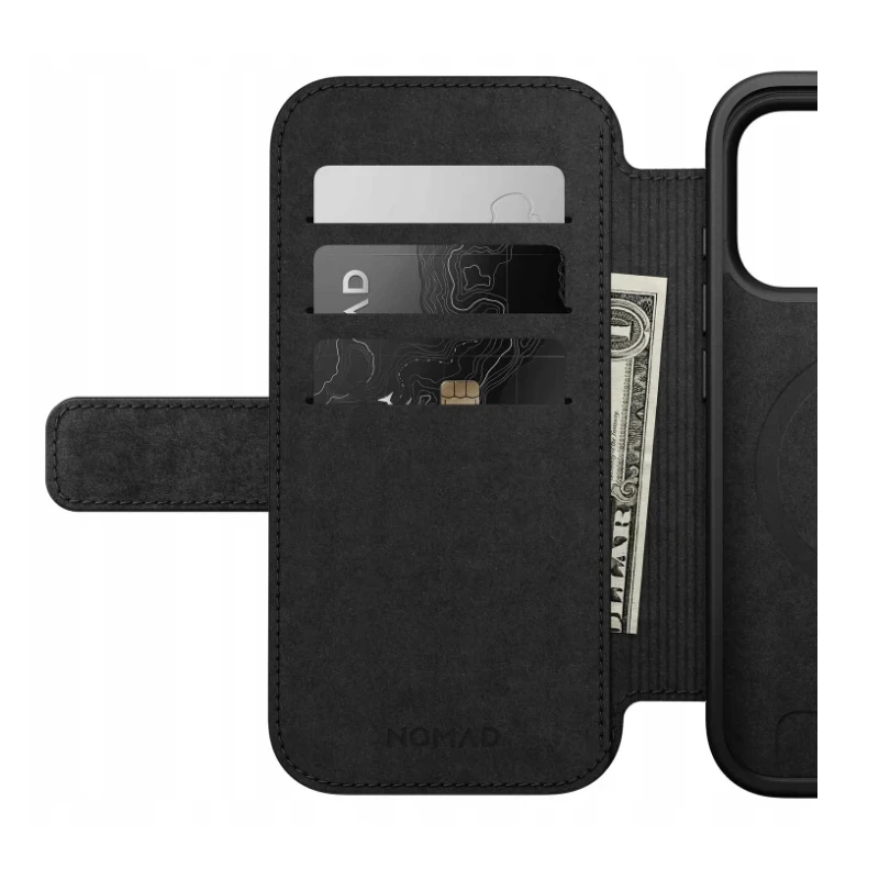 NOMAD pokrowiec case etui z klapką iPhone 17 Pro MagSafe skóra naturalna (english tan-c)