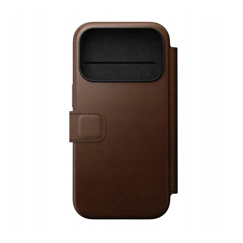 NOMAD pokrowiec case etui z klapką iPhone 17 ProMax MagSafe skóra naturalna (brown)