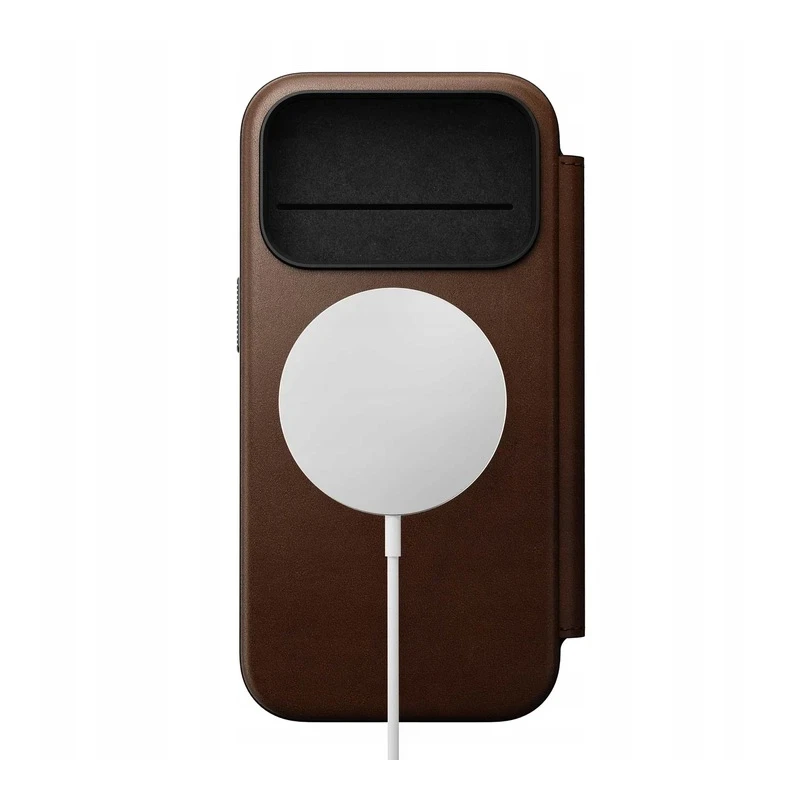 NOMAD pokrowiec case etui z klapką iPhone 17 ProMax MagSafe skóra naturalna (brown)