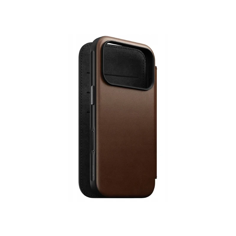 NOMAD pokrowiec case etui z klapką iPhone 17 ProMax MagSafe skóra naturalna (brown)