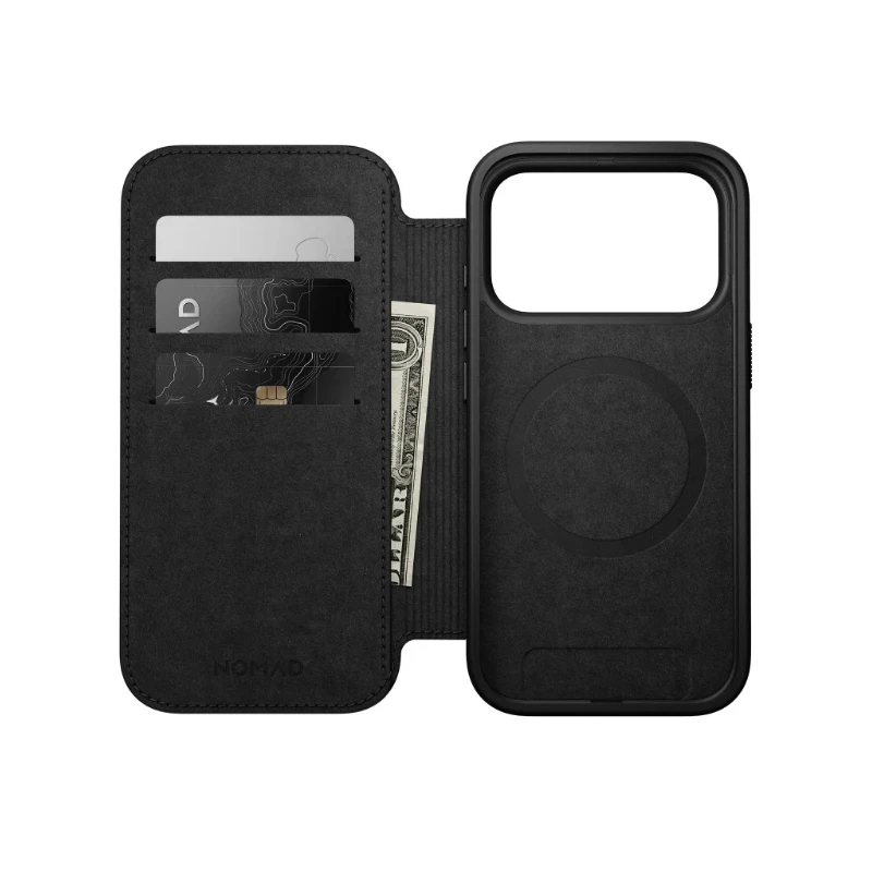NOMAD Modern Leather Folio - skórzane etui do iPhone 17 Pro kompatybilne z MagSafe (brown)