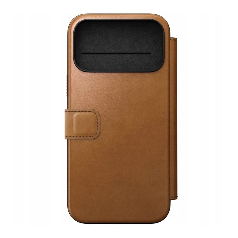 NOMAD pokrowiec case etui z klapką iPhone 17 ProMax MagSafe skóra naturalna (english tan-c)