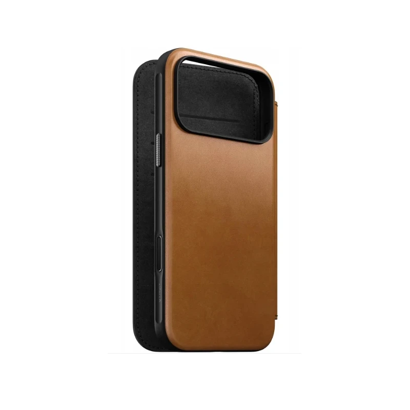 NOMAD pokrowiec case etui z klapką iPhone 17 ProMax MagSafe skóra naturalna (english tan-c)