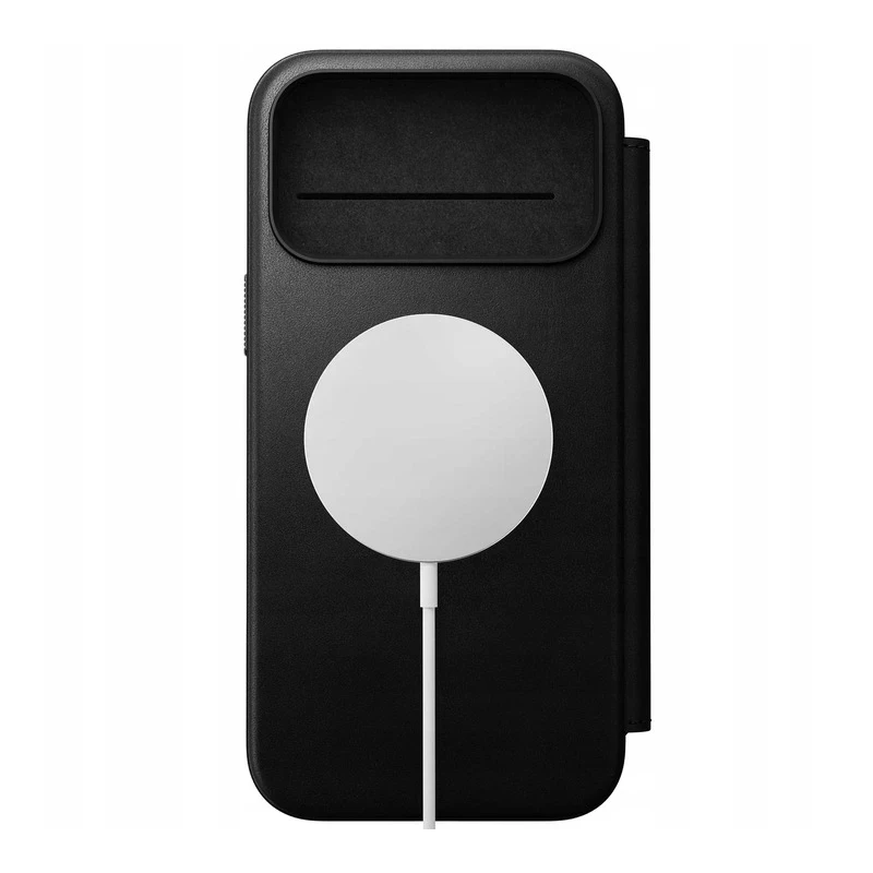NOMAD pokrowiec case etui z klapką iPhone 17 ProMax MagSafe skóra naturalna (black)
