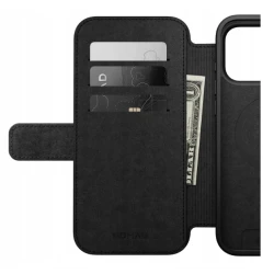 NOMAD pokrowiec case etui z klapką iPhone 17 ProMax MagSafe skóra naturalna (black)